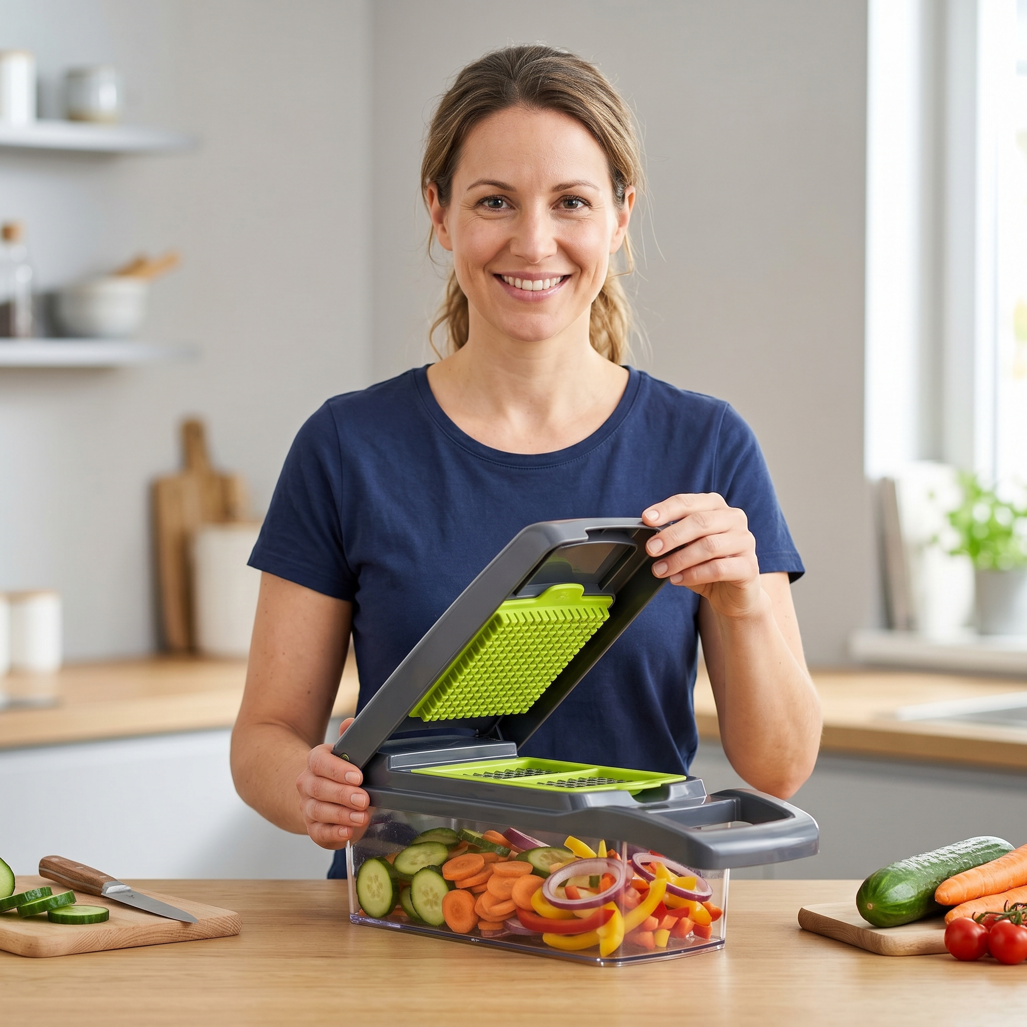 SmartPrep Vegetable Chopper &amp; Slicer with Storage Container
