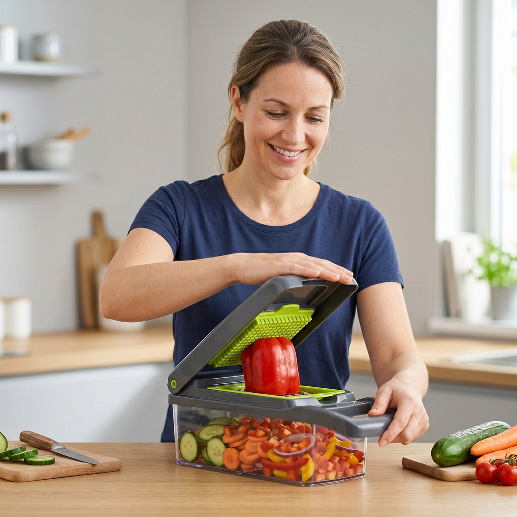 SmartPrep Vegetable Chopper &amp; Slicer with Storage Container