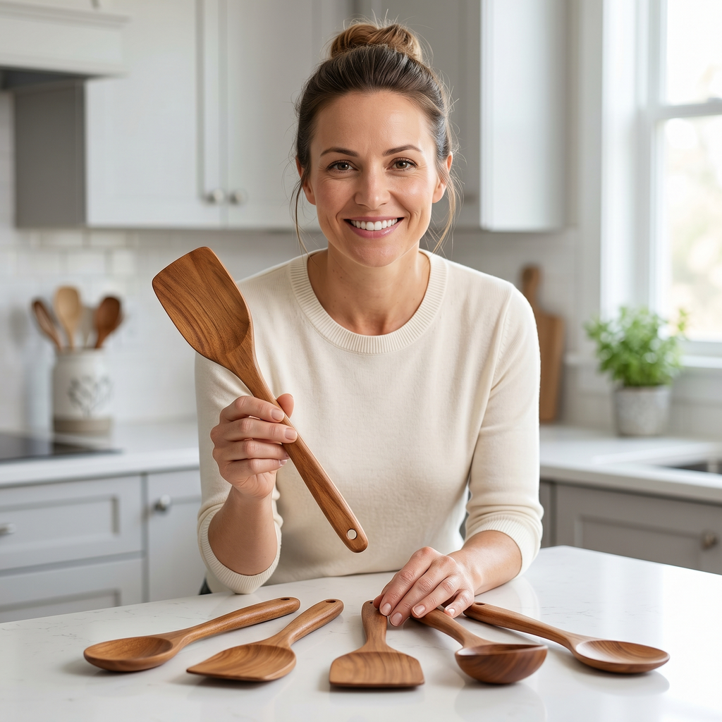 NaturalWood Kitchen Utensil Set